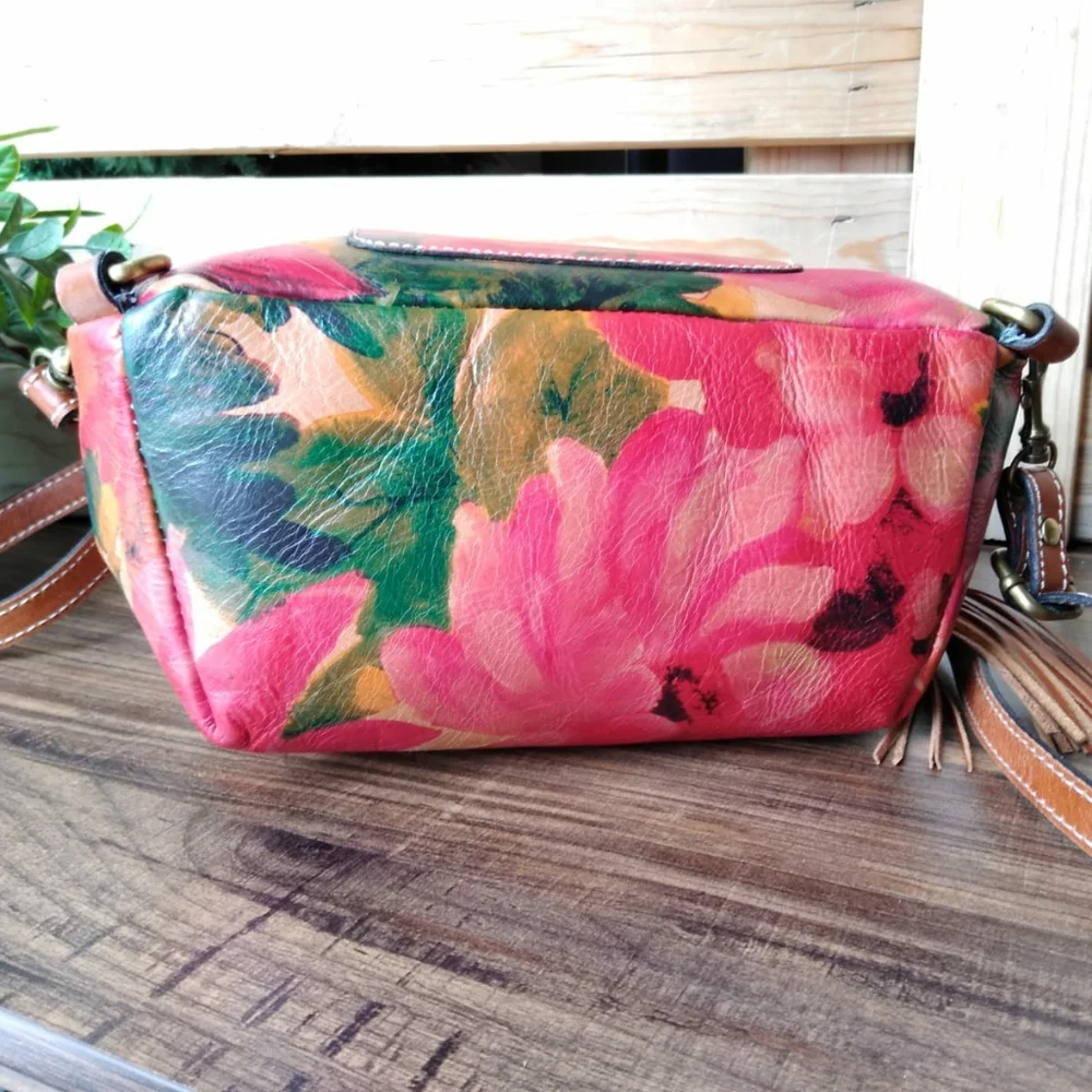Patricia Nash “Luzille” Floral Leather Backpack in Excellent Condition